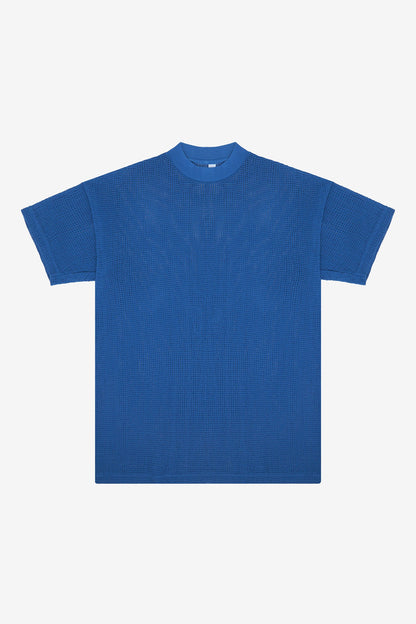 RIN500GD - Cotton Fishnet Mock Neck Big Tee