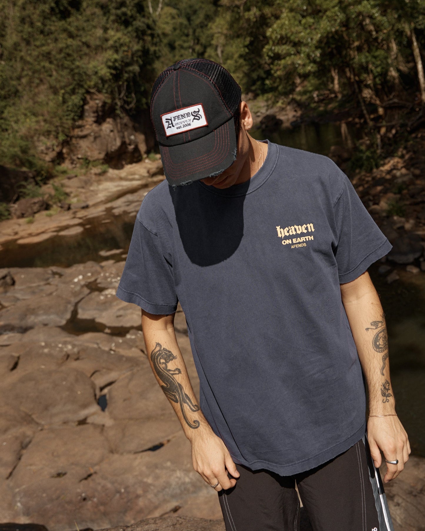 AFENDS Mens Supply - Six Panel Mesh Cap - Black