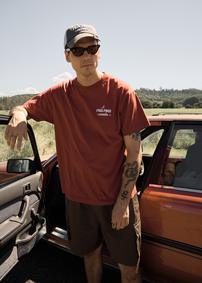 AFENDS Mens Ripped Out 98 - Oversized Cargo Short 20" - Coffee
