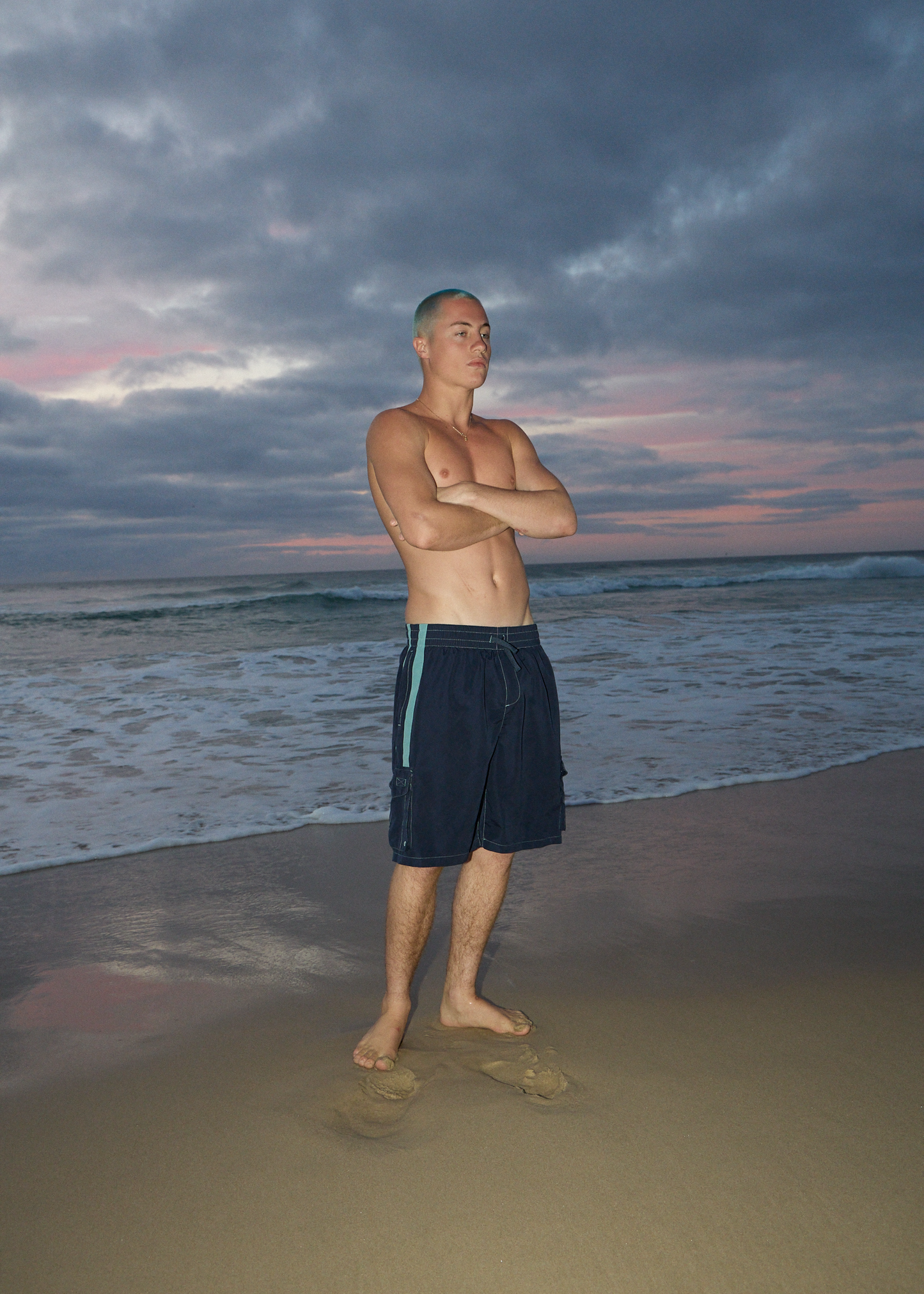 AFENDS Mens House Related - Cargo Swim Short 21" - Deep Sea