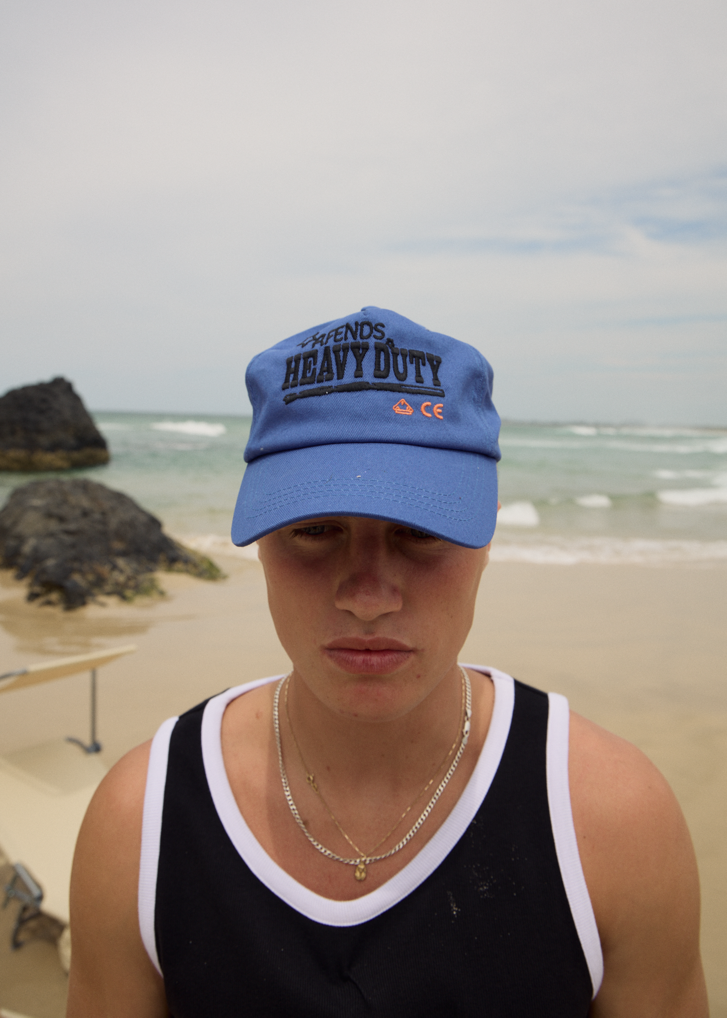 AFENDS Mens Heavy Duty - Five Panel Cap - Marine