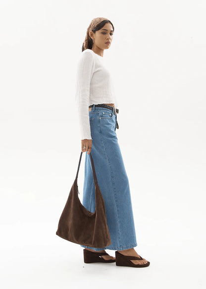 AFENDS Womens Gigi - Denim Flared Leg Jean - Worn Blue