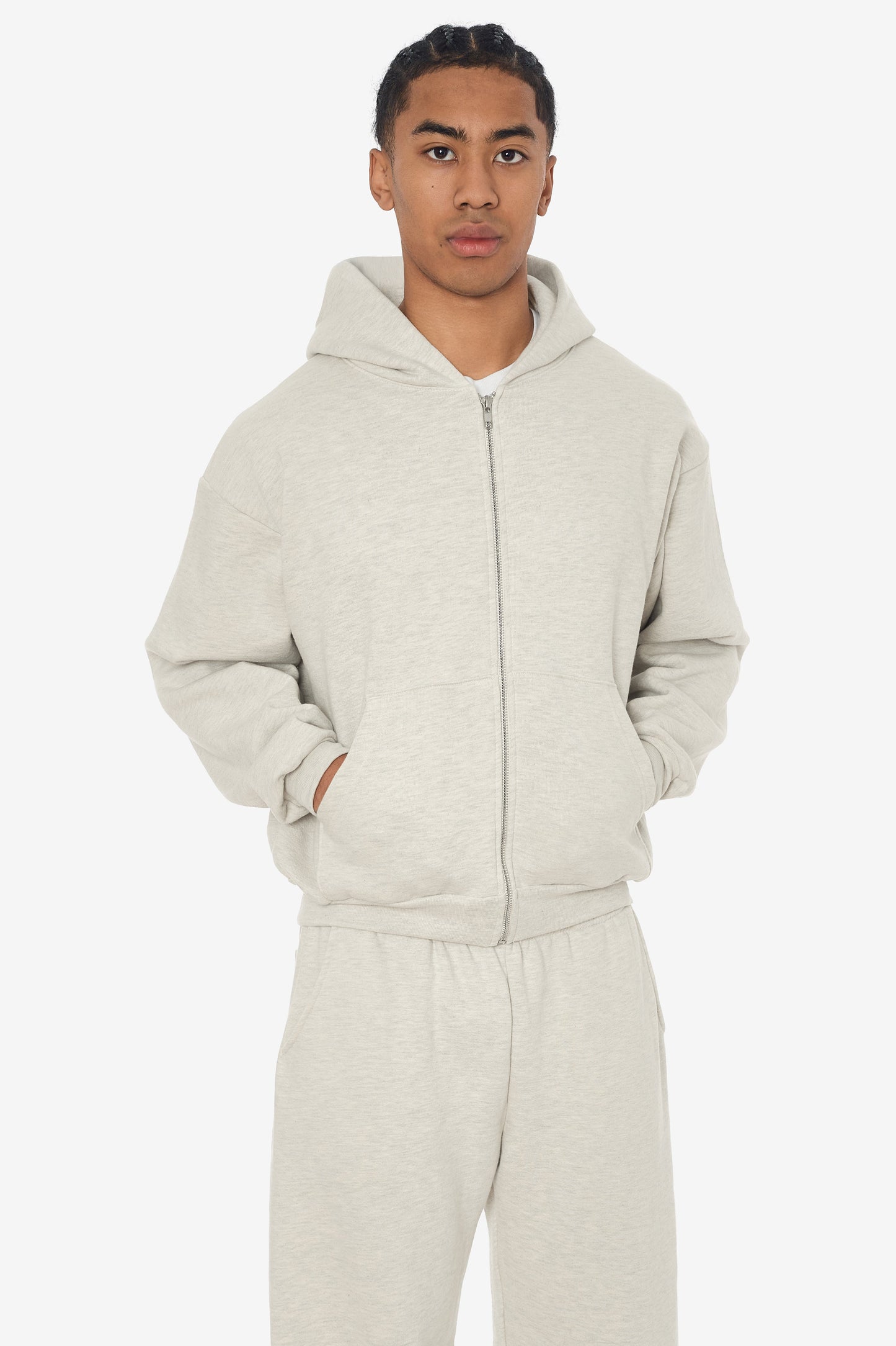 SF410 - 12oz Scour Fleece Cropped Zip Up Hoodie
