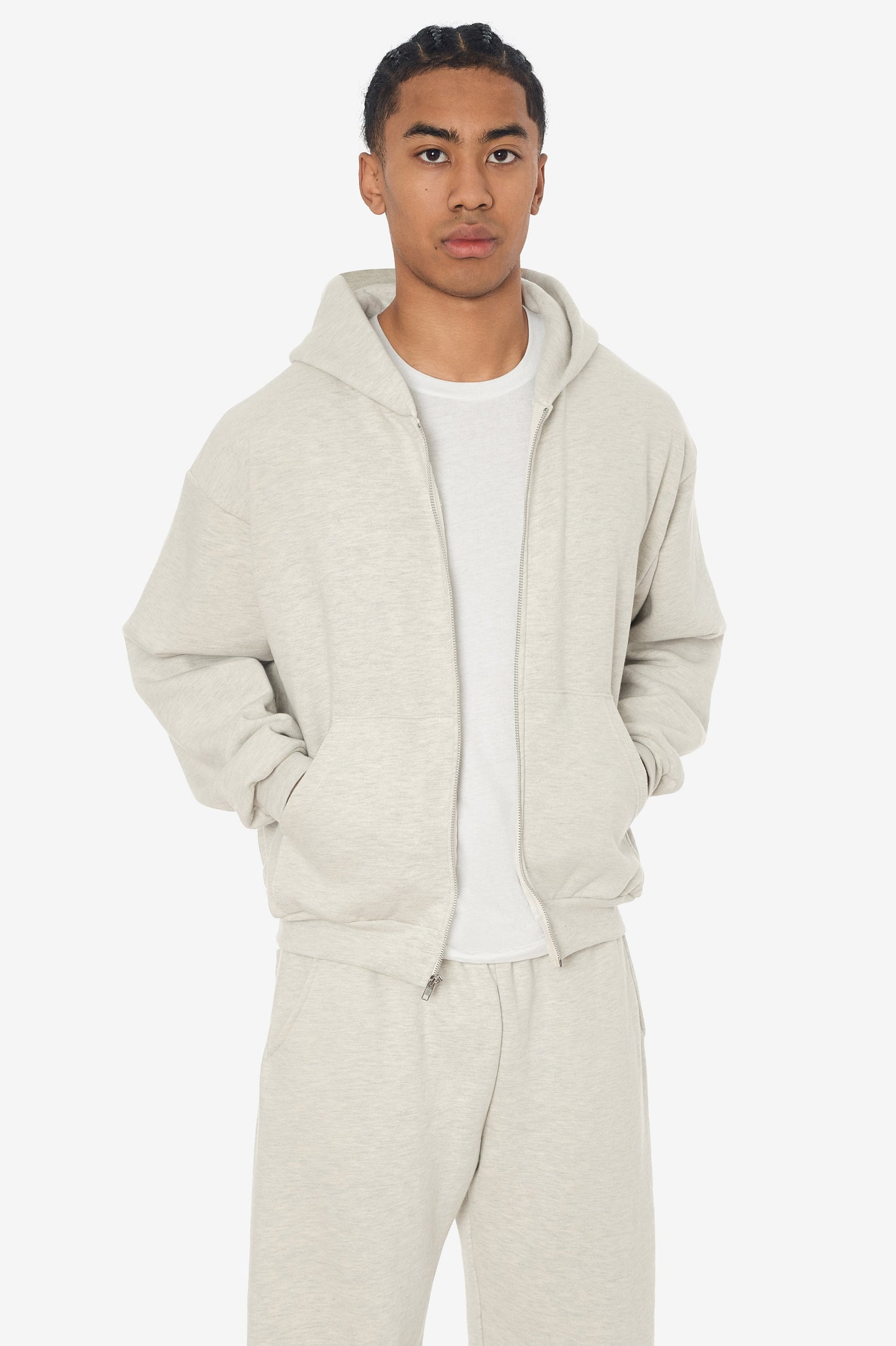 SF410 - 12oz Scour Fleece Cropped Zip Up Hoodie