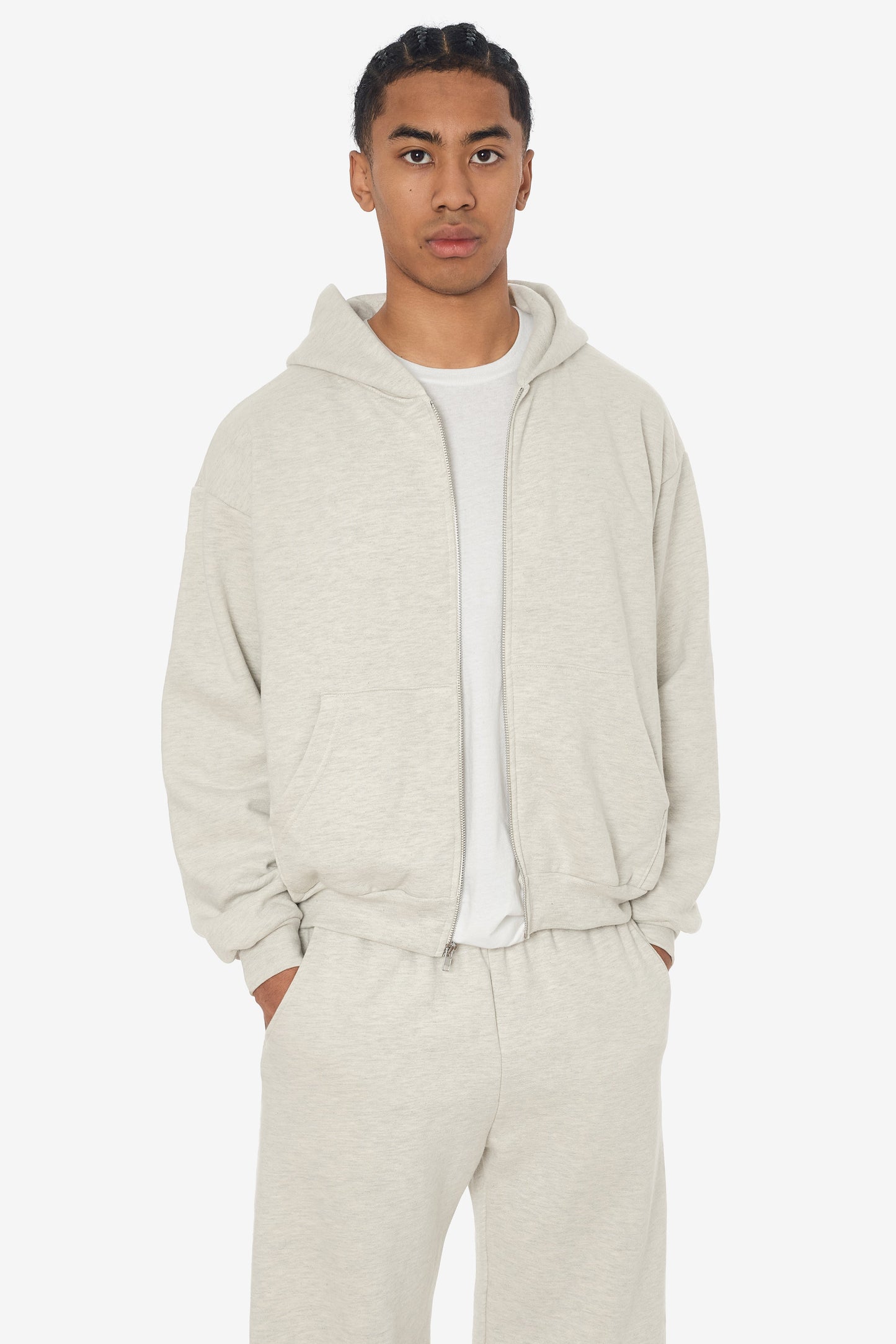 SF410 - 12oz Scour Fleece Cropped Zip Up Hoodie