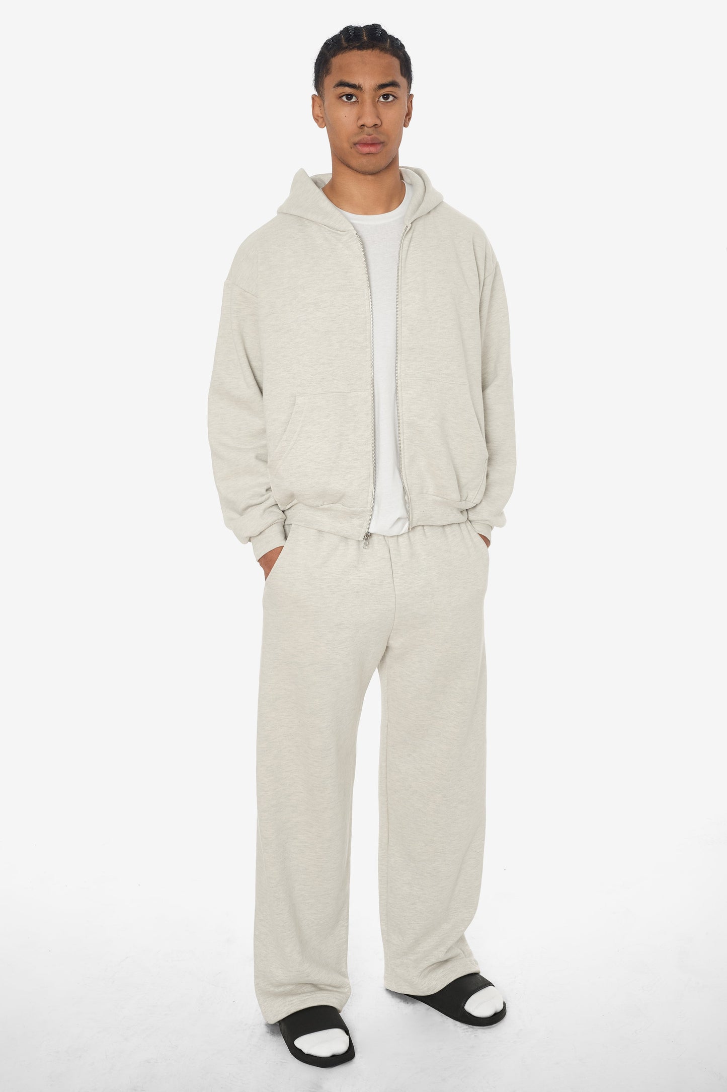 SF410 - 12oz Scour Fleece Cropped Zip Up Hoodie