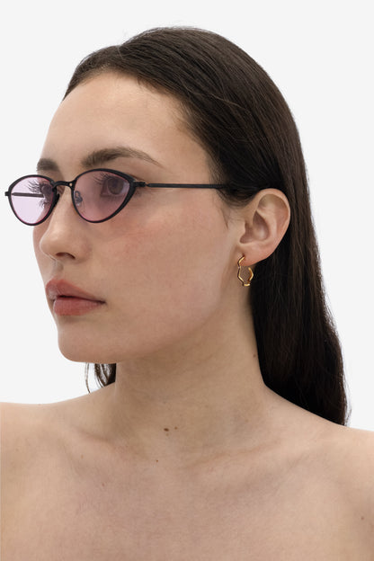 JWLWEH - Wavy Enameled Hoop Earrings