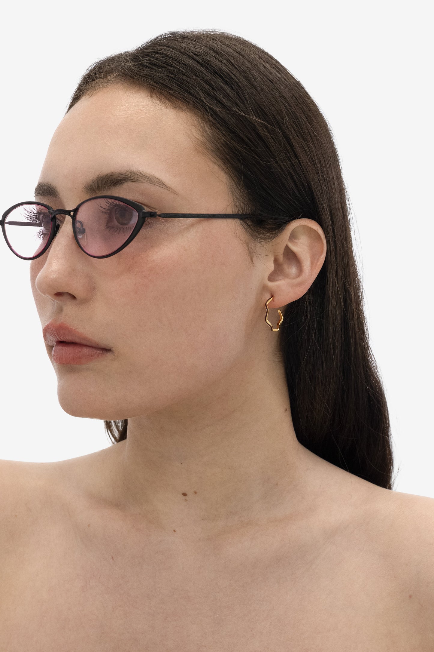 JWLWEH - Wavy Enameled Hoop Earrings