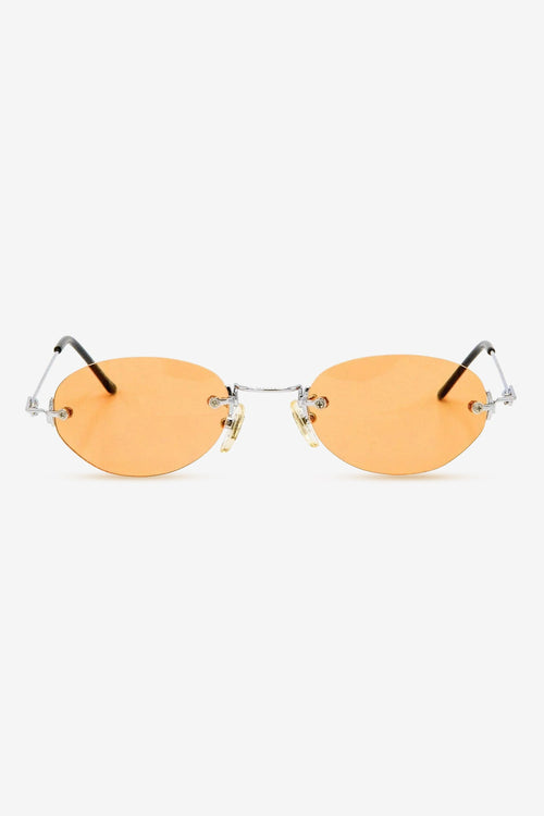 SGSTACY - Rimless Metal Frame Oval Sunglasses