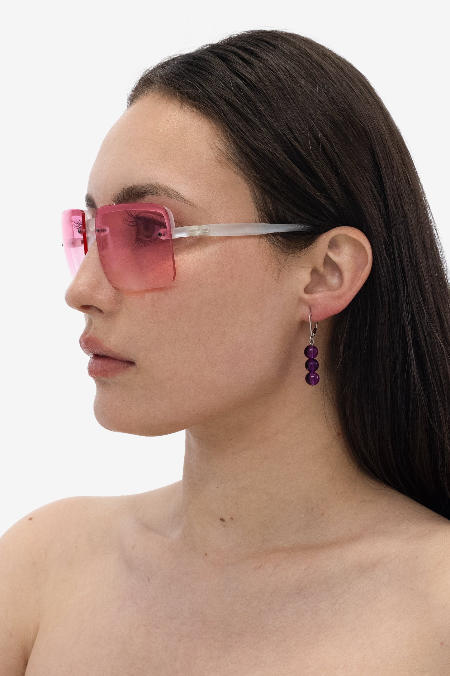 JWL8DE - 8MM Triple Beaded Drop Earrings