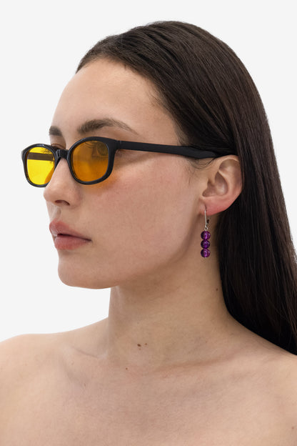 JWL8DE - 8MM Triple Beaded Drop Earrings