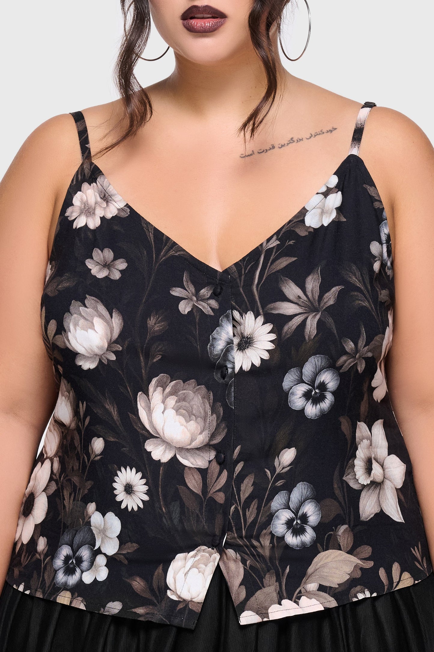 Stellar Hour Button Up Cami Top