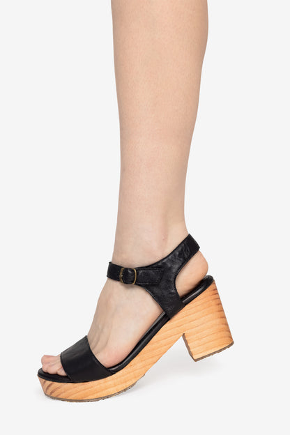 WOODSNDL01 - Wooden Heel Sandal