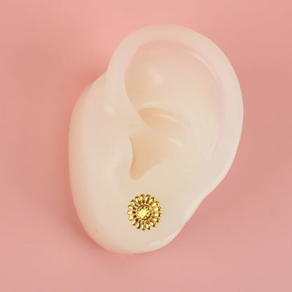 Sunflower Stud Earrings (Gold Plated)