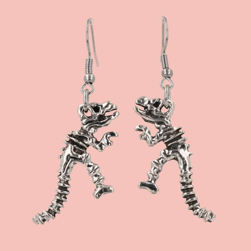 T-Rex Dinosaur Skeleton Earrings
