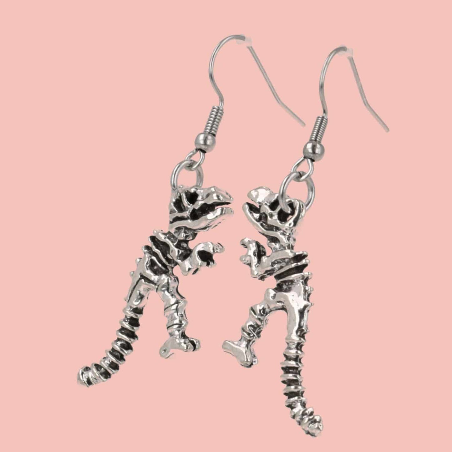 T-Rex Dinosaur Skeleton Earrings