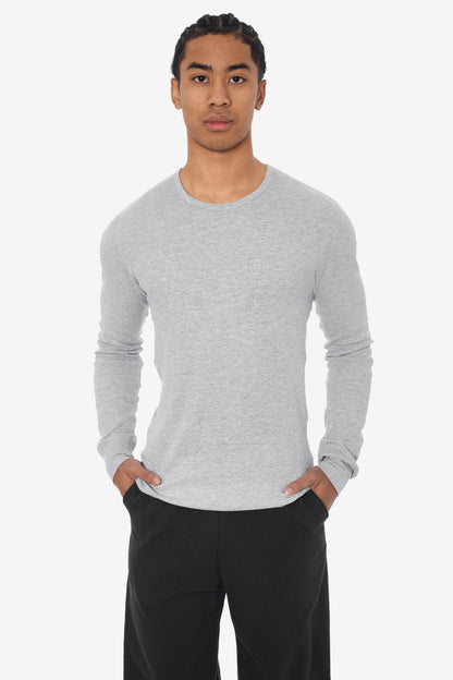 T407 - Poly-Cotton Thermal Long Sleeve Crewneck