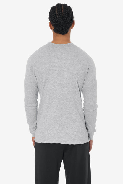 T407 - Poly-Cotton Thermal Long Sleeve Crewneck