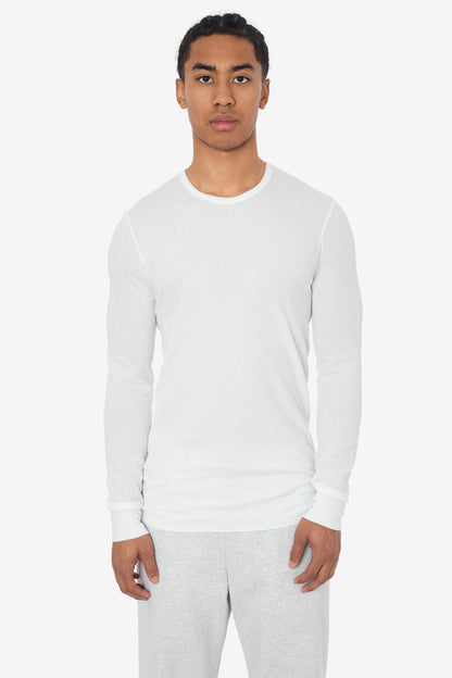 T407 - Poly-Cotton Thermal Long Sleeve Crewneck