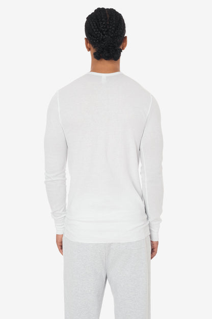 T407 - Poly-Cotton Thermal Long Sleeve Crewneck
