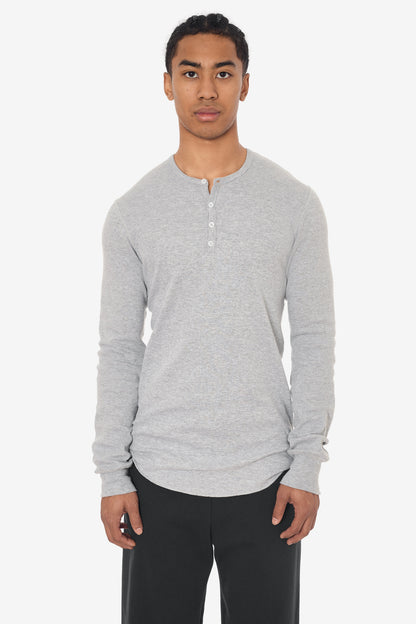 T457 - Poly-Cotton Thermal Long Sleeve Henley