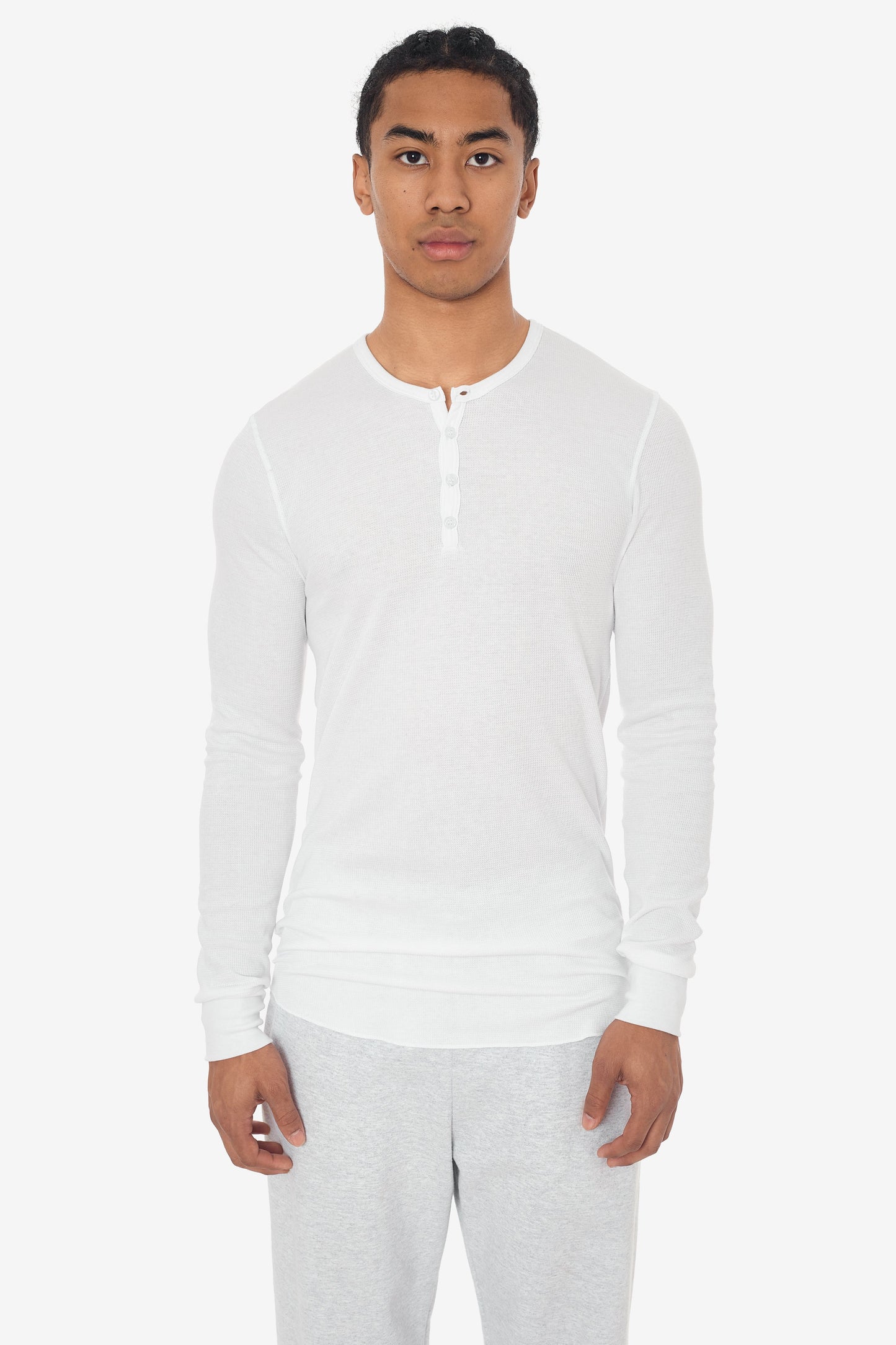 T457 - Poly-Cotton Thermal Long Sleeve Henley
