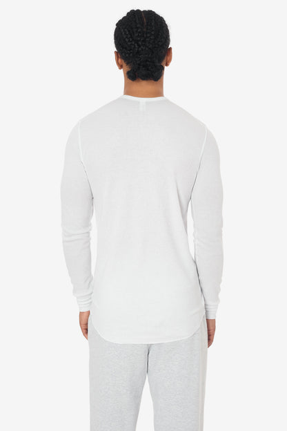 T457 - Poly-Cotton Thermal Long Sleeve Henley