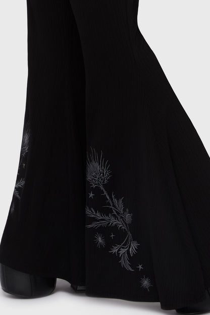 Thistina Embroidered Flares