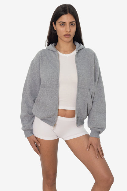 TRF10 - 12 oz. Tri-Blend Gabardine Fleece Waist Length Pull Zip Hoodie