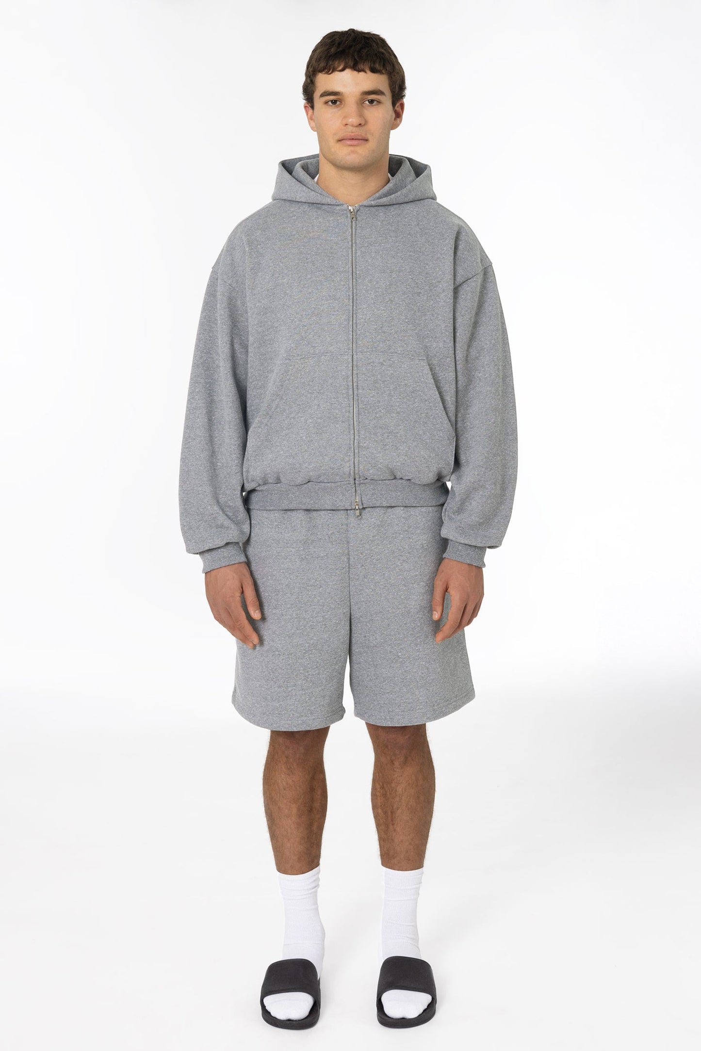 TRF02 - 12oz. Tri-Blend Gabardine Fleece Shorts