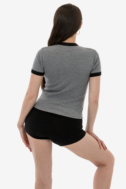 BR310 - Tri-Blend Rib Women's Ringer Tee