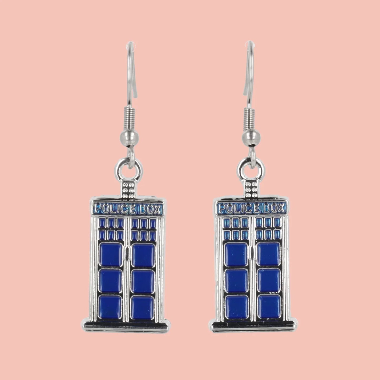 Tardis Earrings And Necklace Gift Set