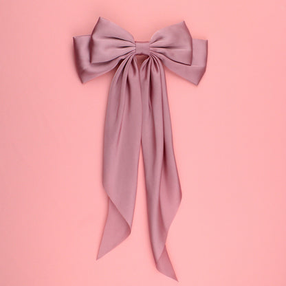 The Bigger The Bow Hair Clip - Rose Pink