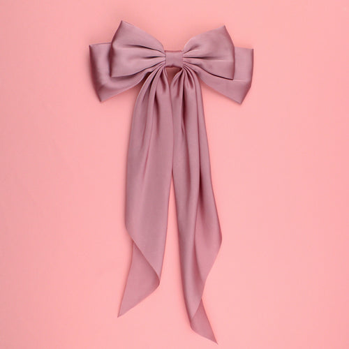 The Bigger The Bow Hair Clip - Rose Pink