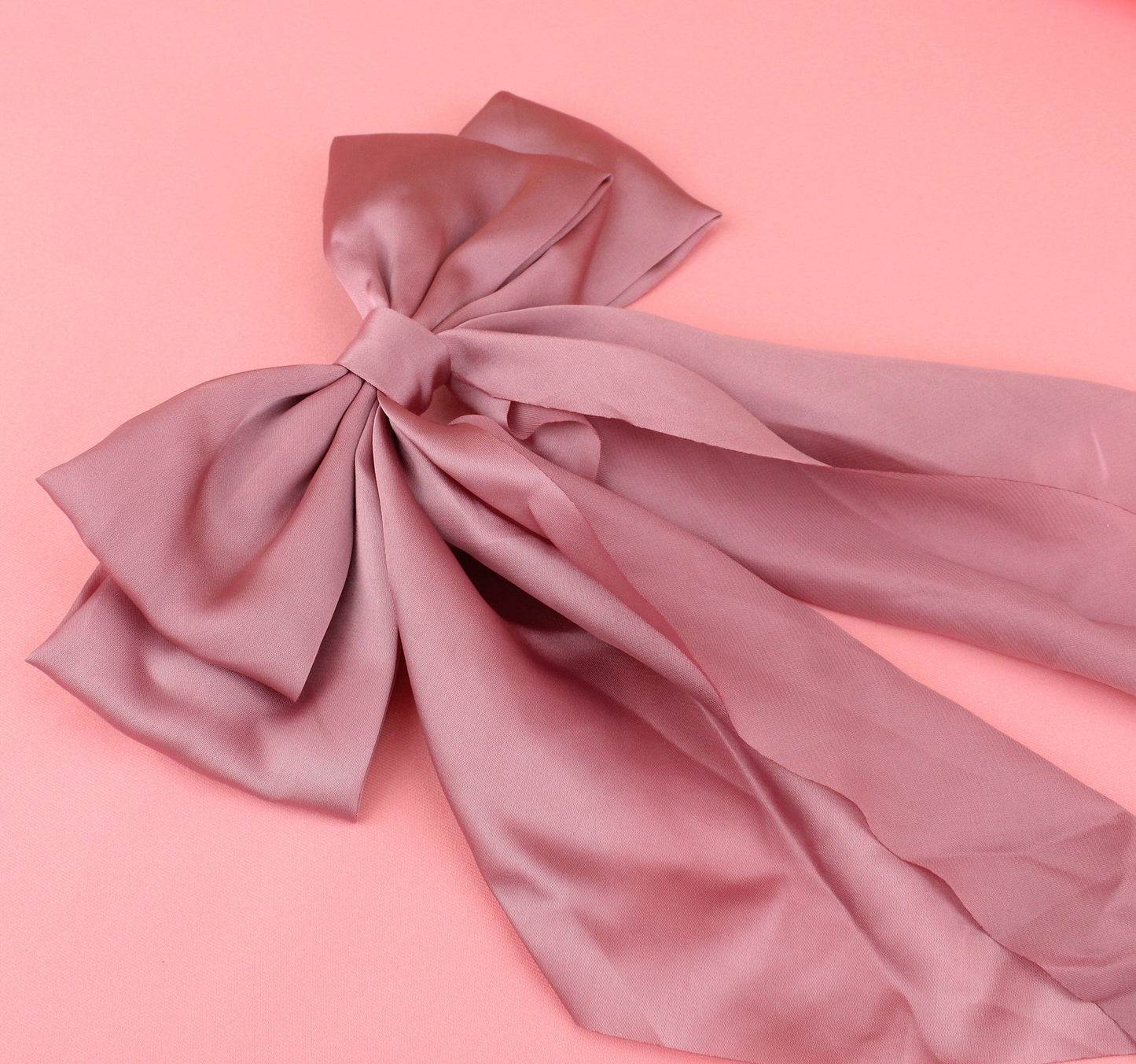 The Bigger The Bow Hair Clip - Rose Pink