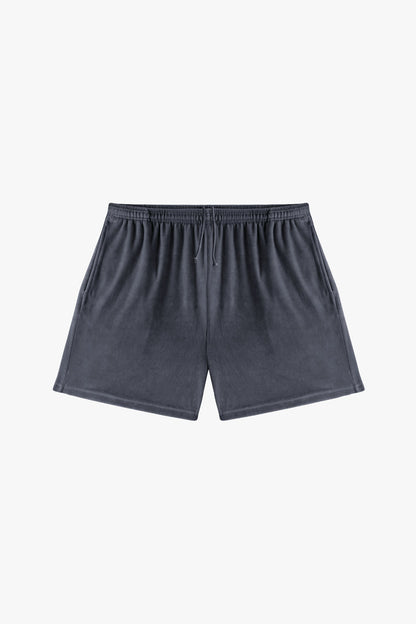 VLR442GD - Garment Dye Velour Mid-Length Wide Short