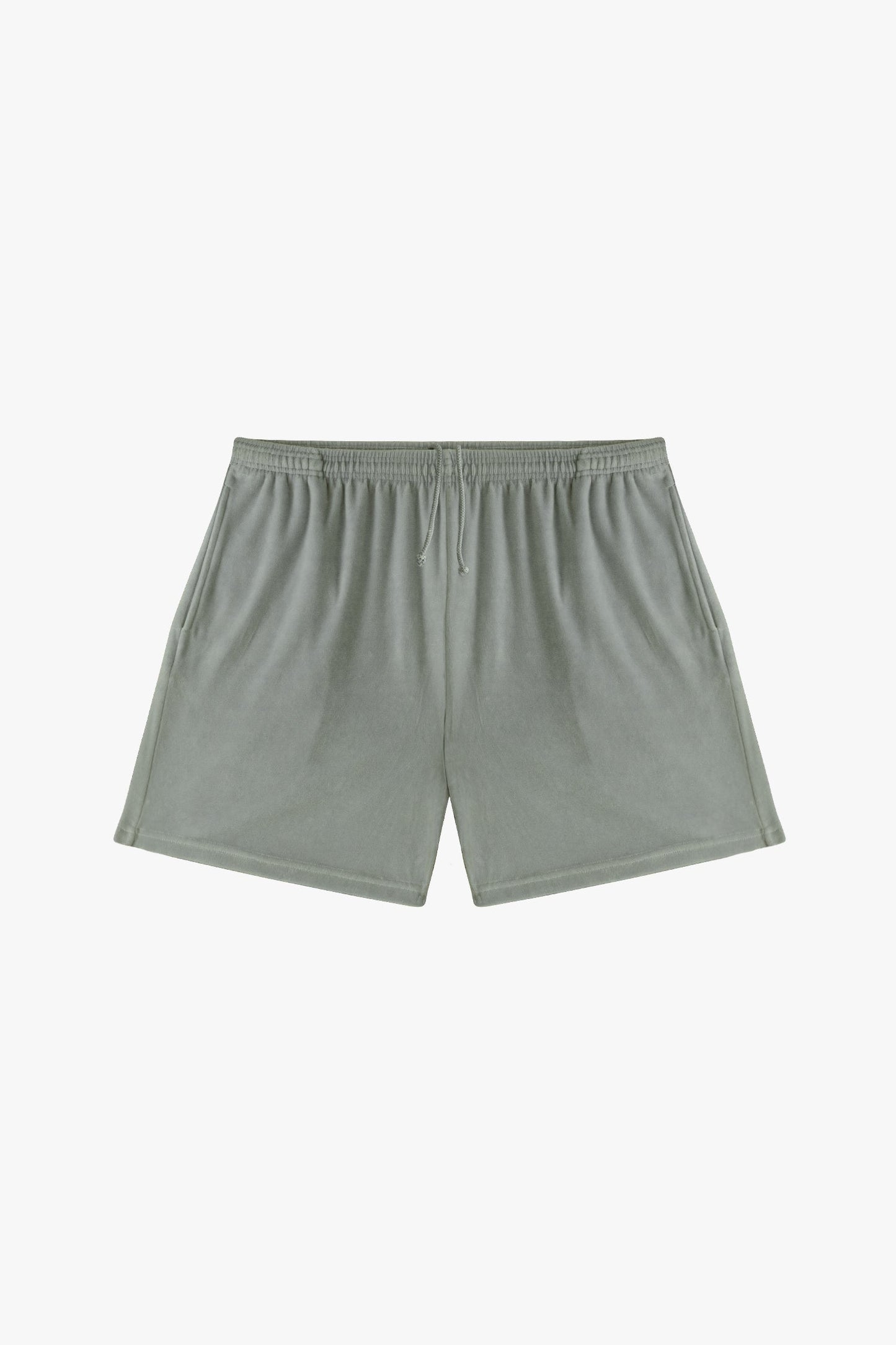 VLR442GD - Garment Dye Velour Mid-Length Wide Short