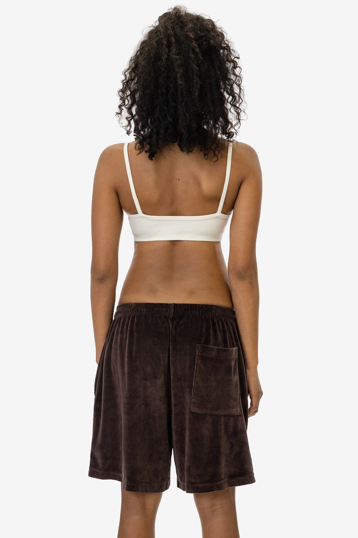 VLR442GD - Garment Dye Velour Mid-Length Wide Short