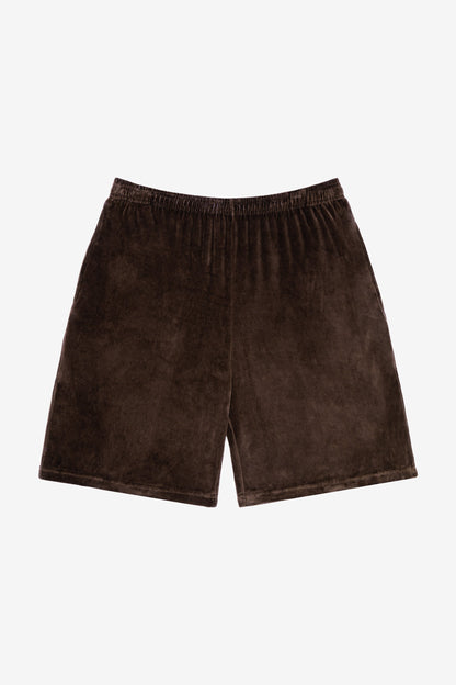VLR442GD - Garment Dye Velour Mid-Length Wide Short