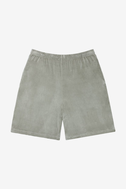 VLR442GD - Garment Dye Velour Mid-Length Wide Short