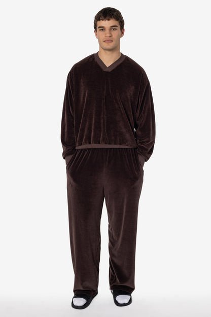VLR445GD - Garment Dye Velour Open Bottom Sweatpants