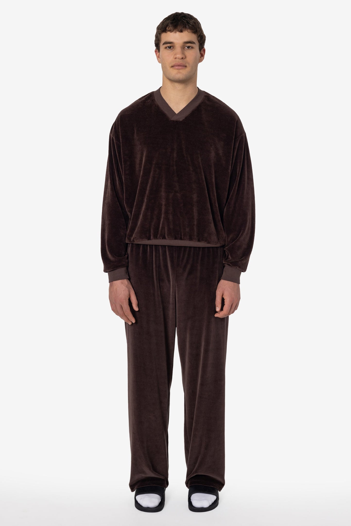 VLR445GD - Garment Dye Velour Open Bottom Sweatpants