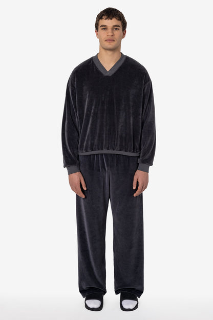 VLR445GD - Garment Dye Velour Open Bottom Sweatpants