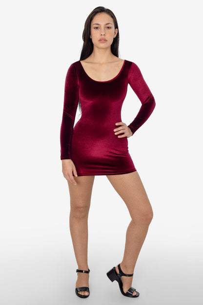 VVT3628 - Velvet Double-U Neck L/S mini dress