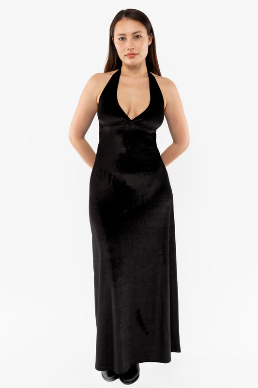 VVT8374 - Velvet Halter Maxi Dress