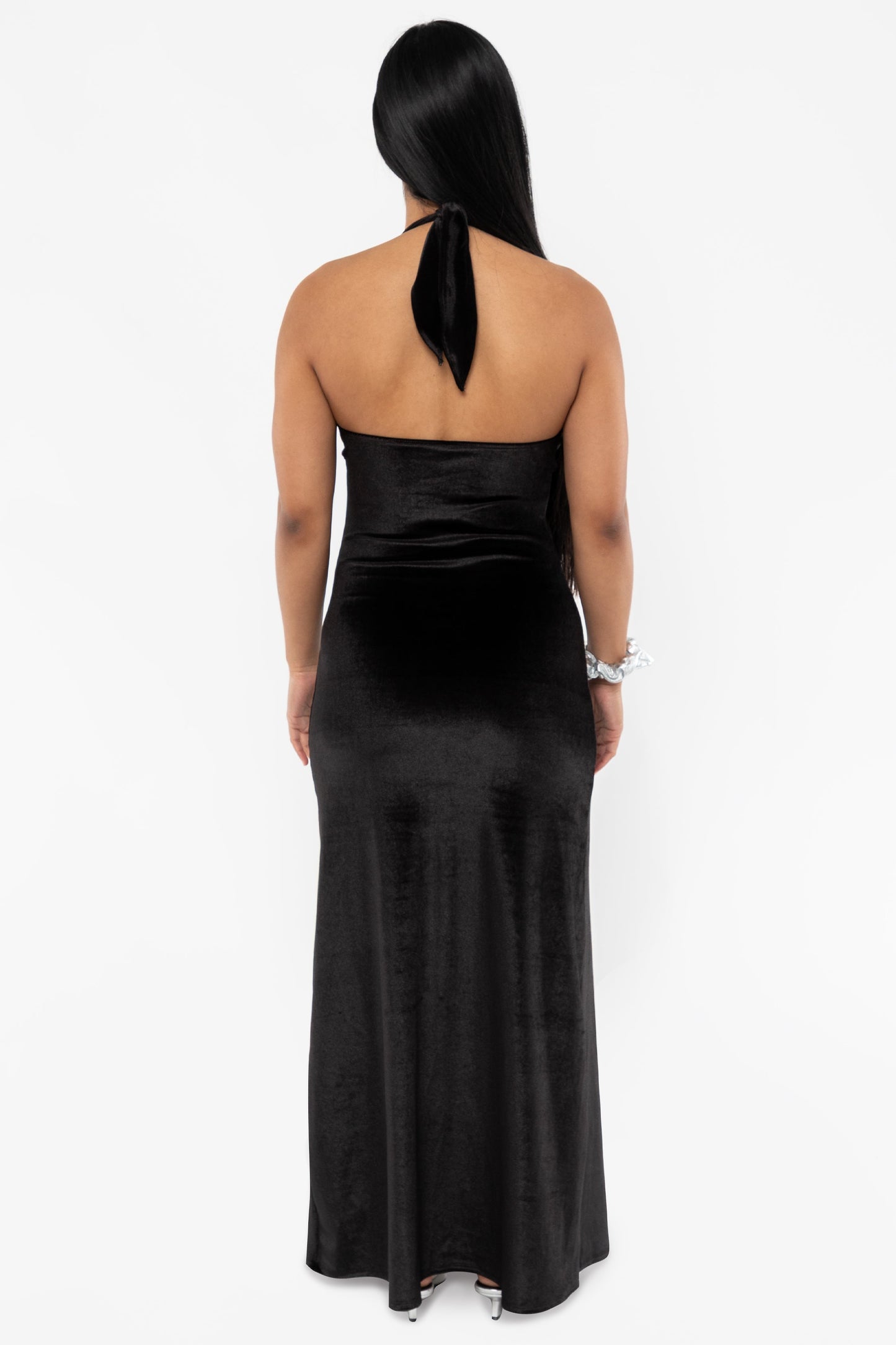 VVT8374 - Velvet Halter Maxi Dress