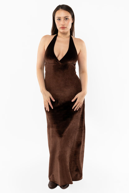 VVT8374 - Velvet Halter Maxi Dress