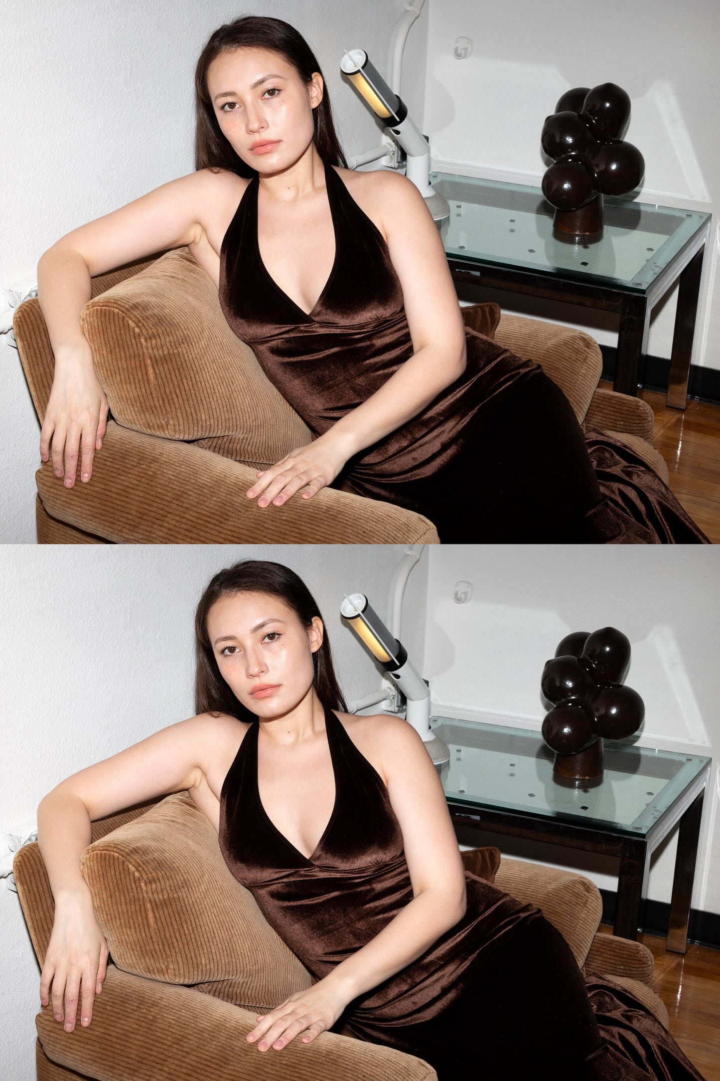 VVT8374 - Velvet Halter Maxi Dress