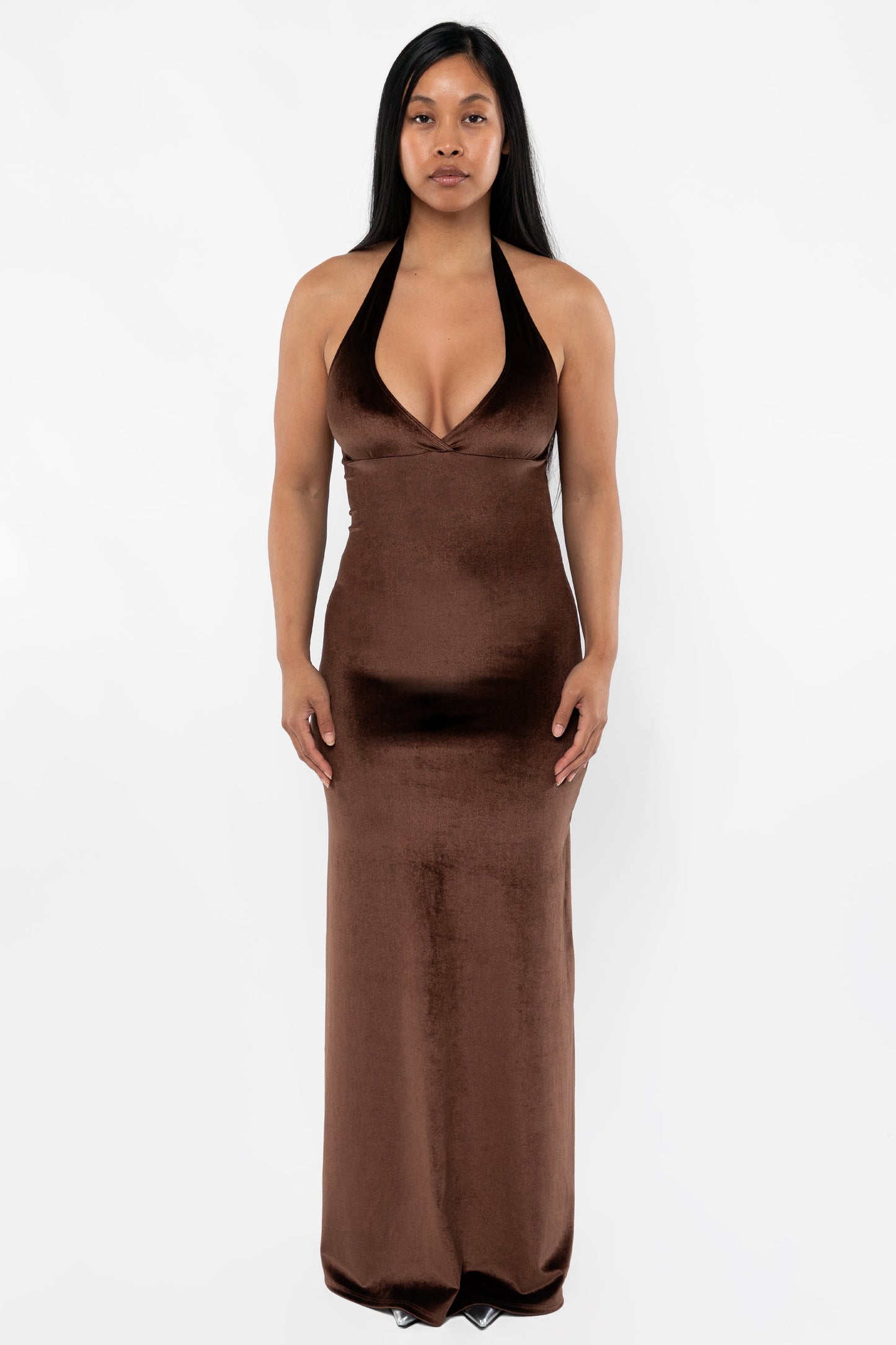 VVT8374 - Velvet Halter Maxi Dress