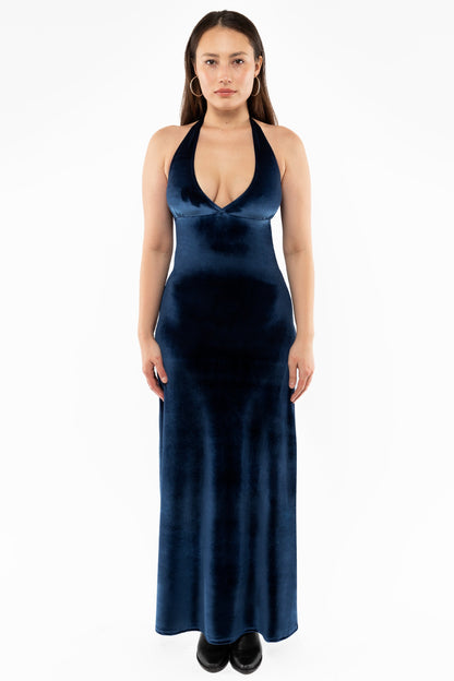 VVT8374 - Velvet Halter Maxi Dress